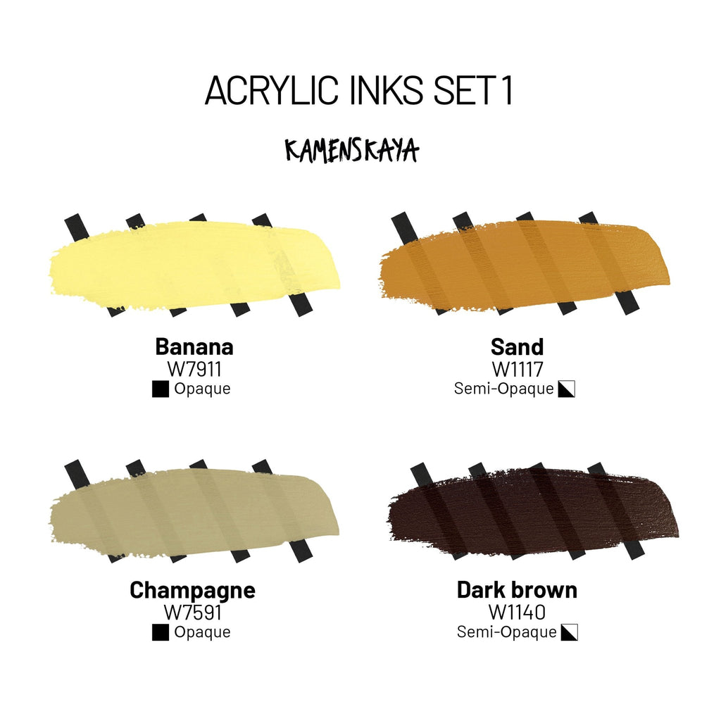 Acrylic Ink Set – Warm Sand (4 Pack) – KAMENSKAYA