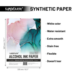 Alcohol Ink Paper Set - Materials for Ink Art - KAMENSKAYA
