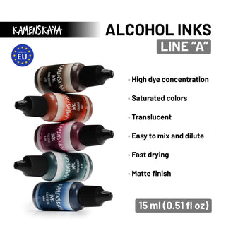 Alcohol Ink Set – Earth Tones (4 Pack) - Alcohol Ink, 'A' Line - KAMENSKAYA