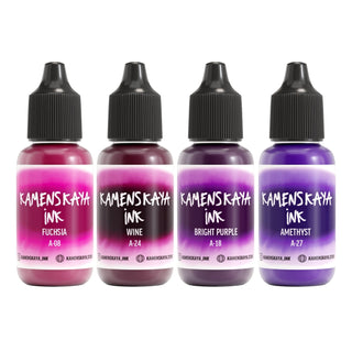 Alcohol Ink Set – Floral Purples (4 Pack) - Alcohol Ink, 'A' Line - KAMENSKAYA