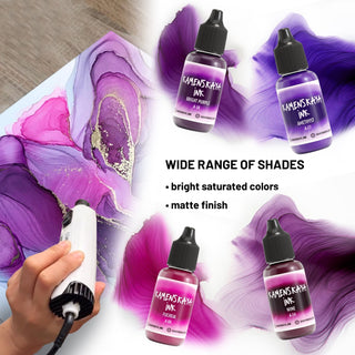 Alcohol Ink Set – Floral Purples (4 Pack) - Alcohol Ink, 'A' Line - KAMENSKAYA