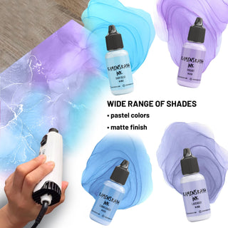 Alcohol Ink Set – Lavender Sky (4 Pack) - Alcohol Ink, Pastel Collection - KAMENSKAYA