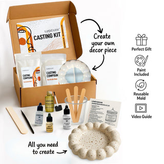 Casting Kit Decor Piece - Gold & Ink Edition - Modeling Paste - KAMENSKAYA