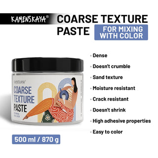 Coarse texture paste (For mixing with color) - Modeling Paste - KAMENSKAYA