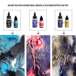 Delaminating Alcohol Ink P - 102 'Sea wave' - Alcohol Ink, Delaminating Collection - KAMENSKAYA