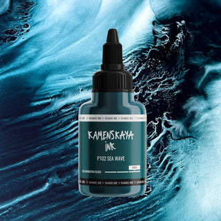 Delaminating Alcohol Ink P - 102 'Sea wave' - Alcohol Ink, Delaminating Collection - KAMENSKAYA