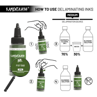 Delaminating Alcohol Ink P - 107 'Toad' - Alcohol Ink, Delaminating Collection - KAMENSKAYA