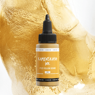Delaminating Alcohol Ink P - 123 'Yellow ochre' - Alcohol Ink, Delaminating Collection - KAMENSKAYA