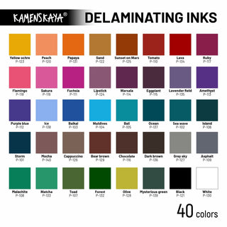 Delaminating Alcohol Ink P - 129 'Bear brown' - Alcohol Ink, Delaminating Collection - KAMENSKAYA