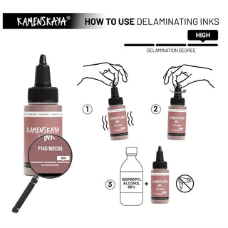 Delaminating Alcohol Ink P - 140 'Mocha' - Alcohol Ink, Delaminating Collection - KAMENSKAYA