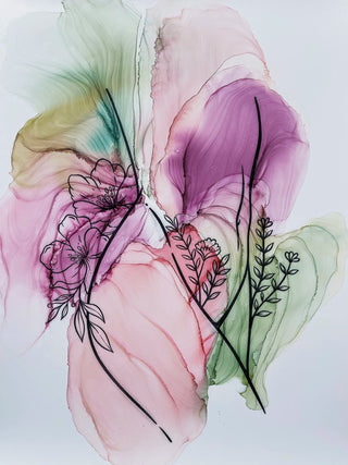 Ink Art Coloring Set 'Beauty' - Alcohol Ink Set - KAMENSKAYA