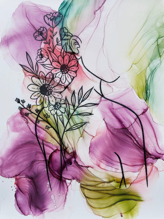 Ink Art Coloring Set 'Beauty' - Alcohol Ink Set - KAMENSKAYA