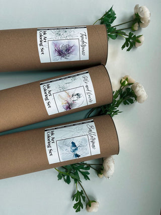 Ink Art Coloring Set 'Girls and Flowers' - Alcohol Ink Set - KAMENSKAYA