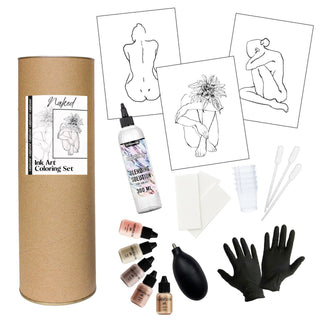 Ink Art Coloring Set 'Naked' - Alcohol Ink Set - KAMENSKAYA