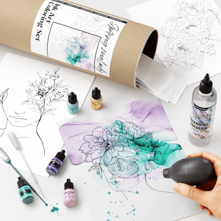 Ink Art Coloring Set 'Spring Melody'' - Alcohol Ink Set - KAMENSKAYA