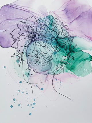 Ink Art Coloring Set 'Spring Melody'' - Alcohol Ink Set - KAMENSKAYA
