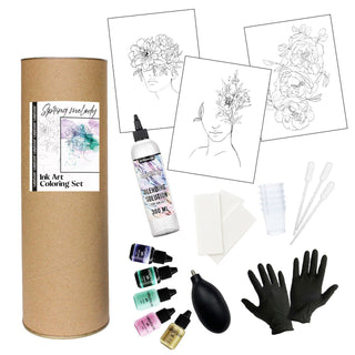 Ink Art Coloring Set 'Spring Melody'' - Alcohol Ink Set - KAMENSKAYA