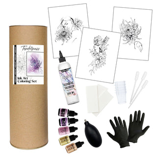 Ink Art Coloring Set 'Tenderness' - Alcohol Ink Set - KAMENSKAYA