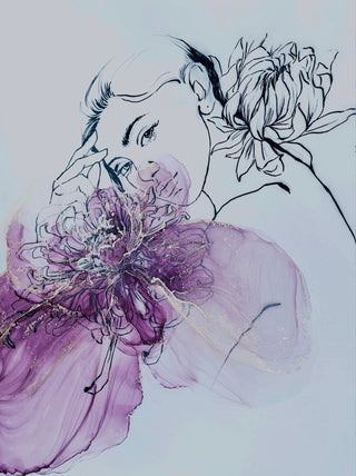 Ink Art Coloring Set 'Tenderness' - Alcohol Ink Set - KAMENSKAYA