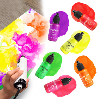 Neon Alcohol Ink F - 16 "Magic Bloom" - Alcohol Ink, Neon Collection - KAMENSKAYA