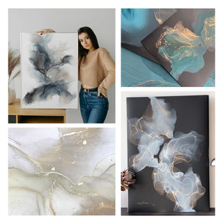 Pastel Alcohol Ink N - 004 'Lemon pie' - Alcohol Ink, Pastel Collection - KAMENSKAYA