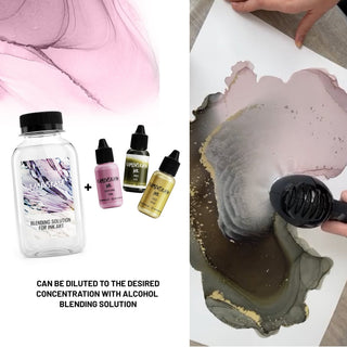 Pastel Alcohol Ink N - 004 'Lemon pie' - Alcohol Ink, Pastel Collection - KAMENSKAYA