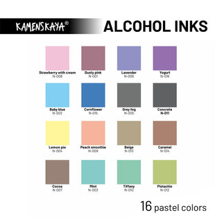 Pastel Alcohol Ink N - 009 'Peach smoothie' - Alcohol Ink, Pastel Collection - KAMENSKAYA