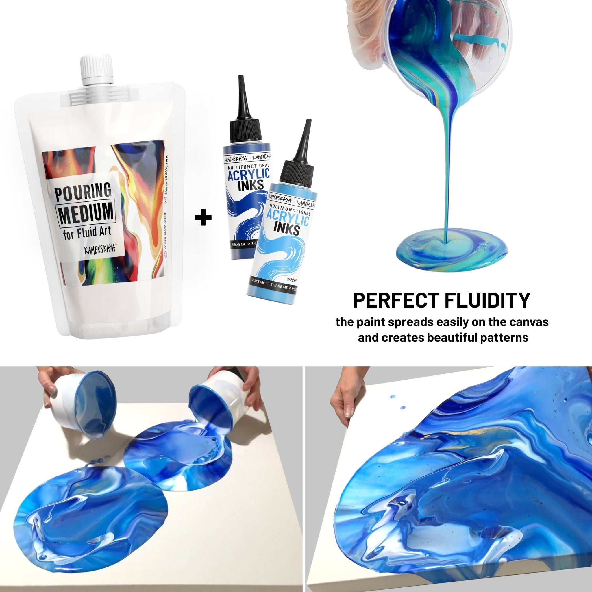 Pouring medium for fluid art – KAMENSKAYA