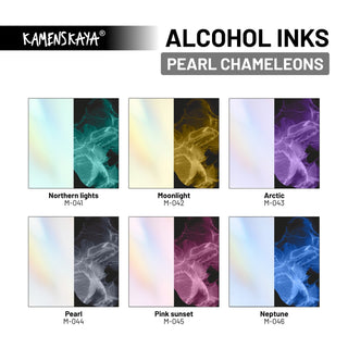 Shimmering Alcohol Ink M - 046 'Neptune' - Alcohol Ink, Nacre - Chameleons Collection - KAMENSKAYA