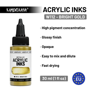 W112 Bright gold - Acrylic Ink - KAMENSKAYA
