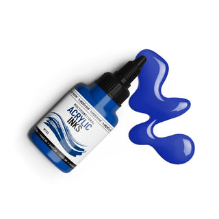 W1122 Blue denim - Acrylic Ink - KAMENSKAYA