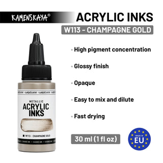 W113 Champagne gold - Acrylic Ink - KAMENSKAYA
