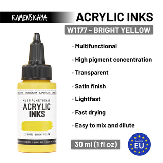 W1177 Bright yellow - Acrylic Ink - KAMENSKAYA