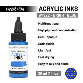 W1922 Bright blue - Acrylic Ink - KAMENSKAYA