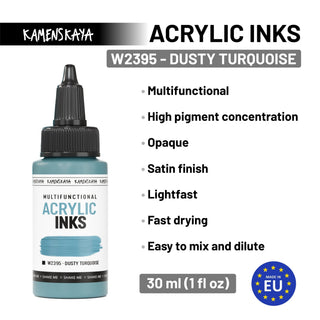 W2395 Dusty turquoise - Acrylic Ink - KAMENSKAYA