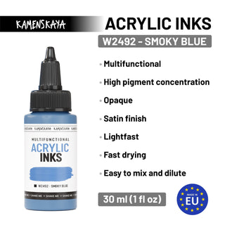 W2492 Smoky blue - Acrylic Ink - KAMENSKAYA