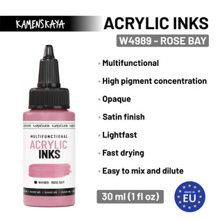 W4989 Rose bay - Acrylic Ink - KAMENSKAYA