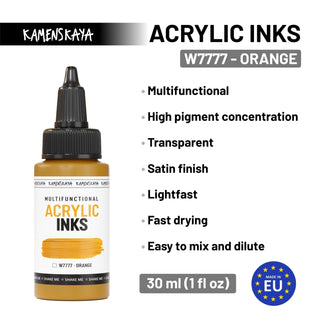 W7777 Orange - Acrylic Ink - KAMENSKAYA