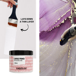 White canvas primer - Materials for Ink Art - KAMENSKAYA