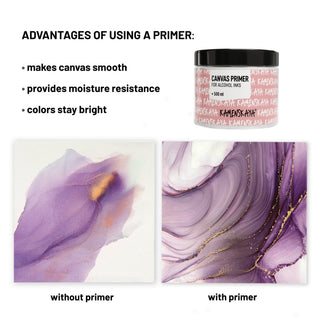 White canvas primer - Materials for Ink Art - KAMENSKAYA