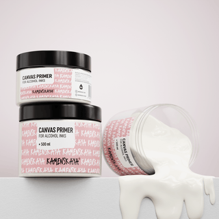 White canvas primer - Materials for Ink Art - KAMENSKAYA